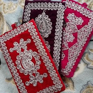 Hand Embroidered sling Phone case/ wallet